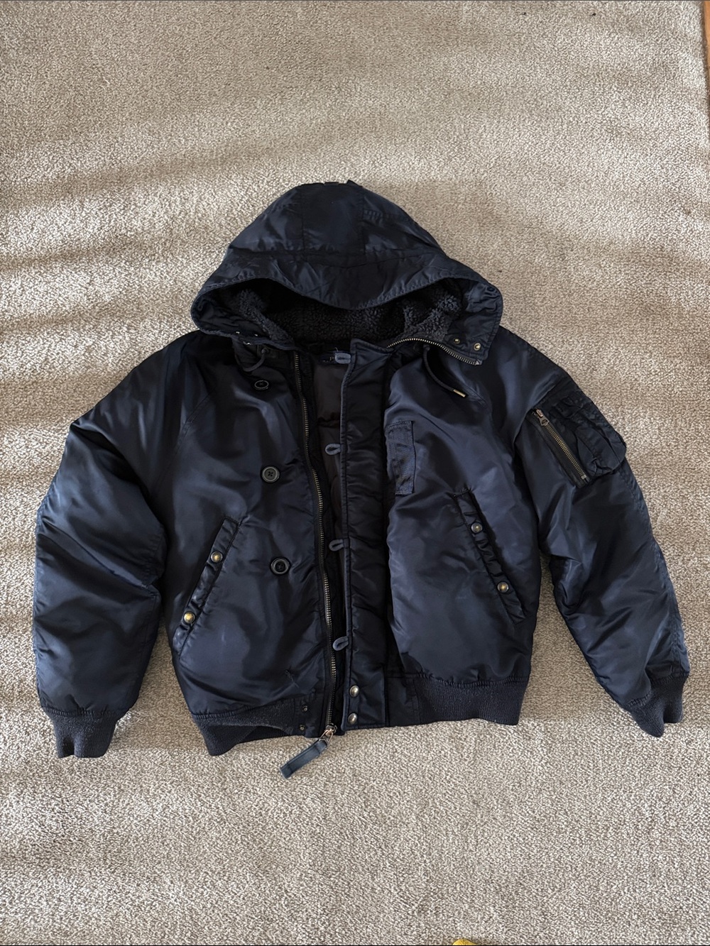Polo by Ralph Lauren Navy Hooded Quilted Puffer Jacket